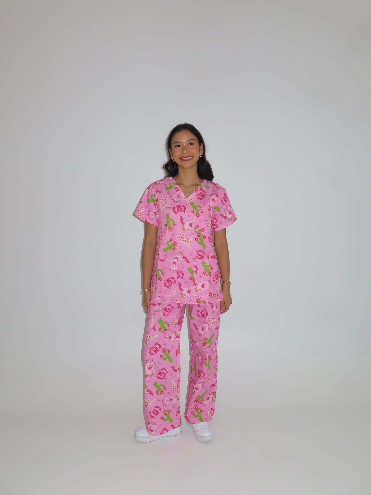PINK RODEO SCRUB SET
