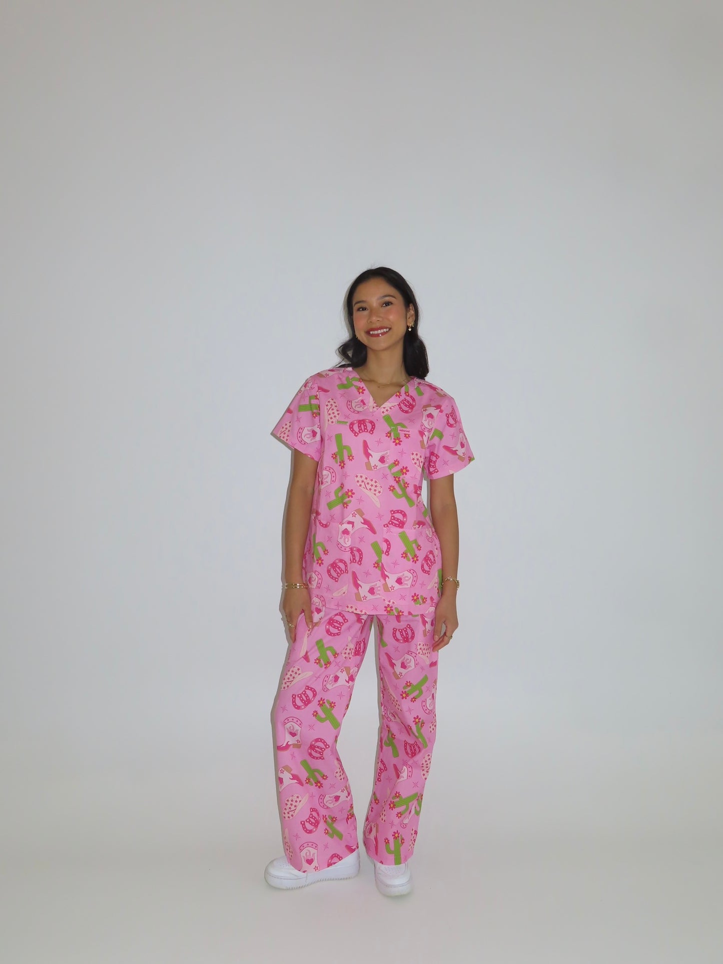 PINK RODEO SCRUB SET