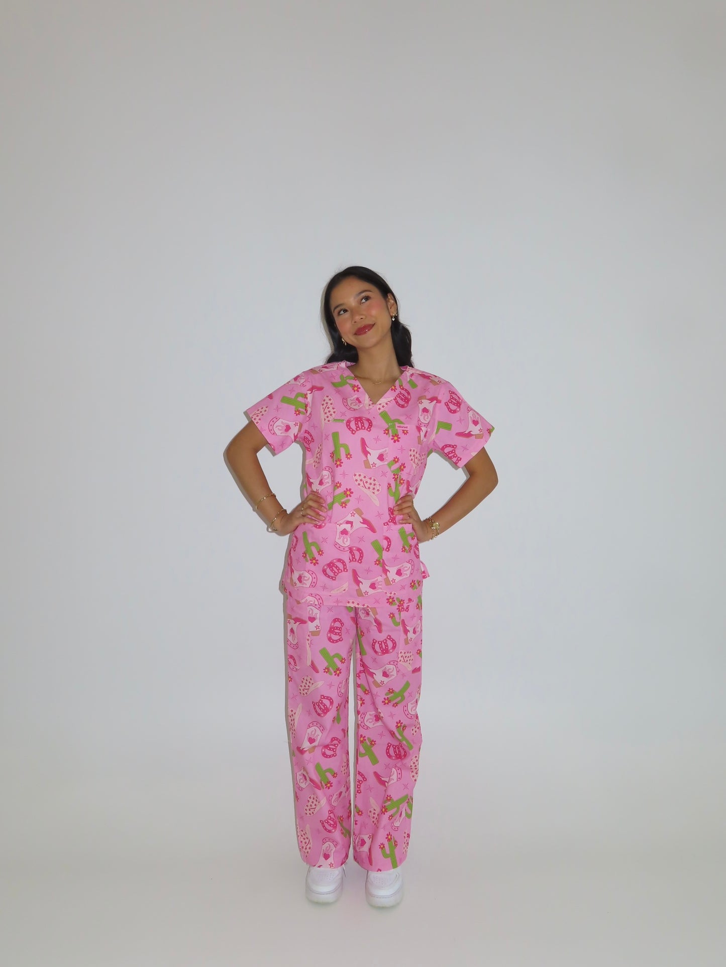 PINK RODEO SCRUB SET