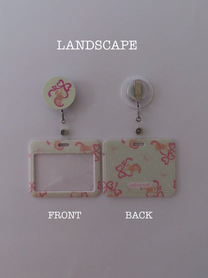 Be Mine Bunny ID Card Holder & Retractable Reel