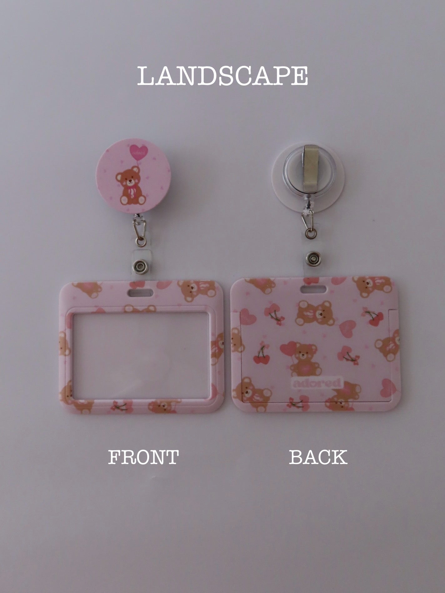 Beary Sweet ID Card Holder & Retractable Reel