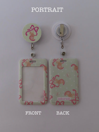 Be Mine Bunny ID Card Holder & Retractable Reel