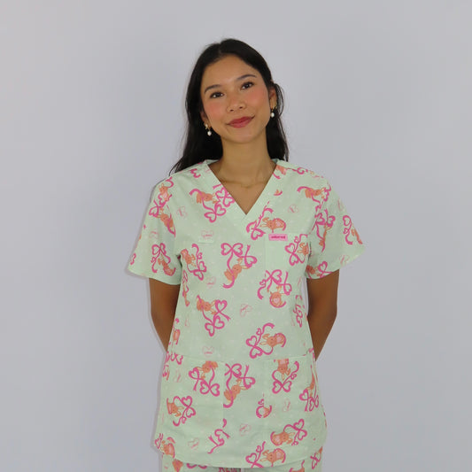 Be Mine Bunny Scrub Top