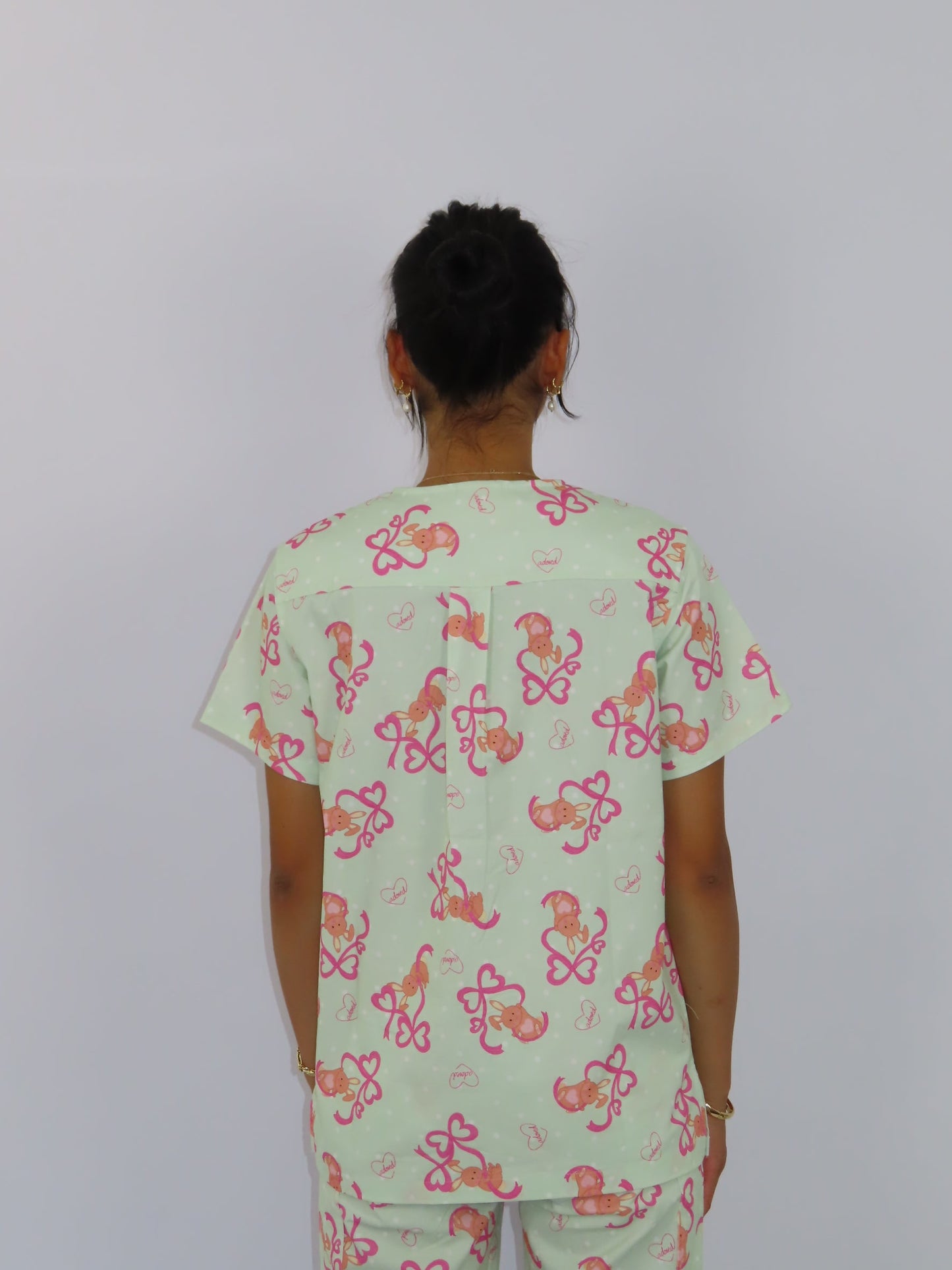 Be Mine Bunny Scrub Top