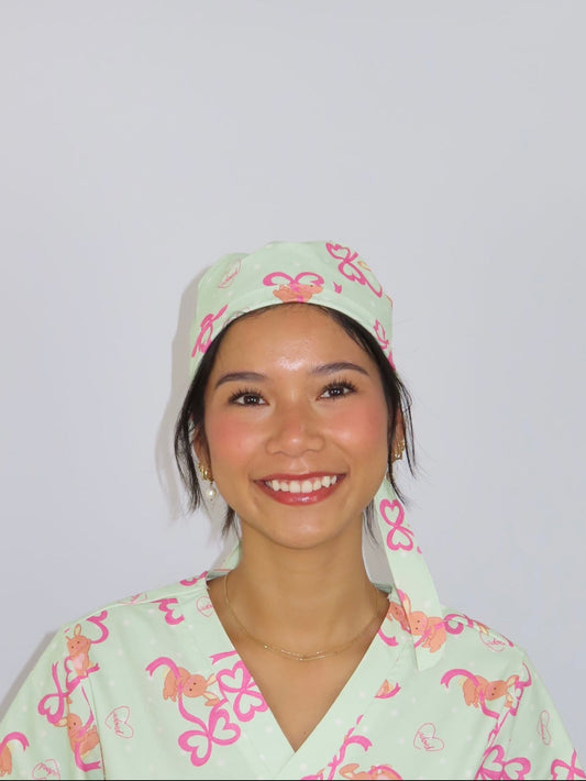 Be Mine Bunny Scrub Cap