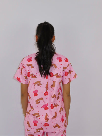 Puppy Love Scrub Top