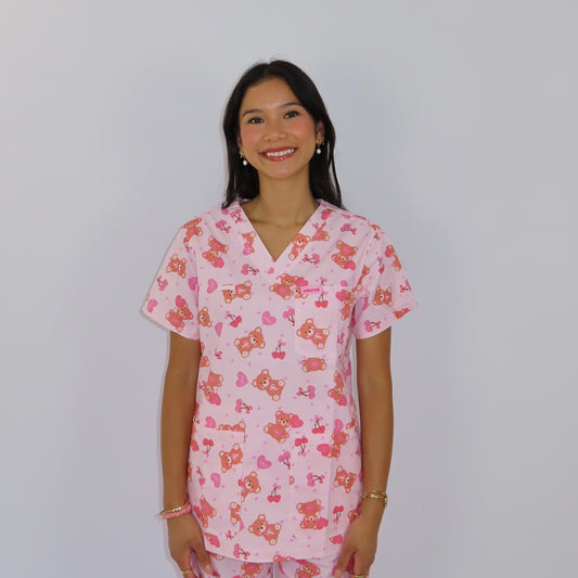 Beary Sweet Scrub Top