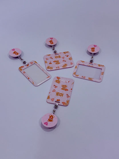 Beary Sweet ID Card Holder & Retractable Reel