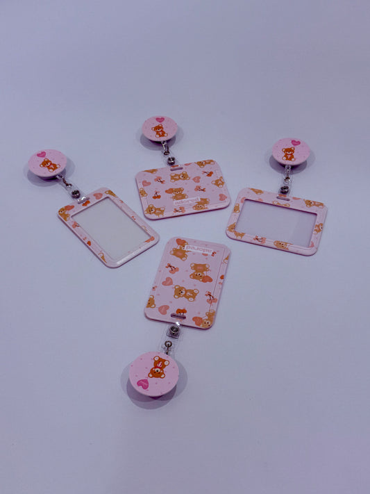 Beary Sweet ID Card Holder & Retractable Reel