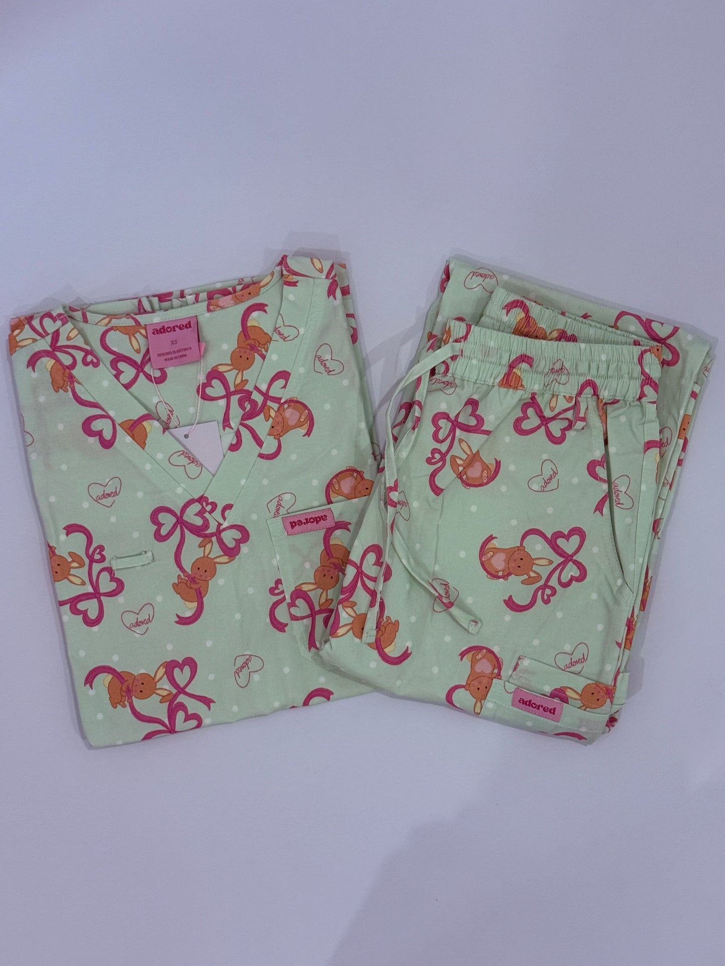 Be Mine Bunny Scrub Set