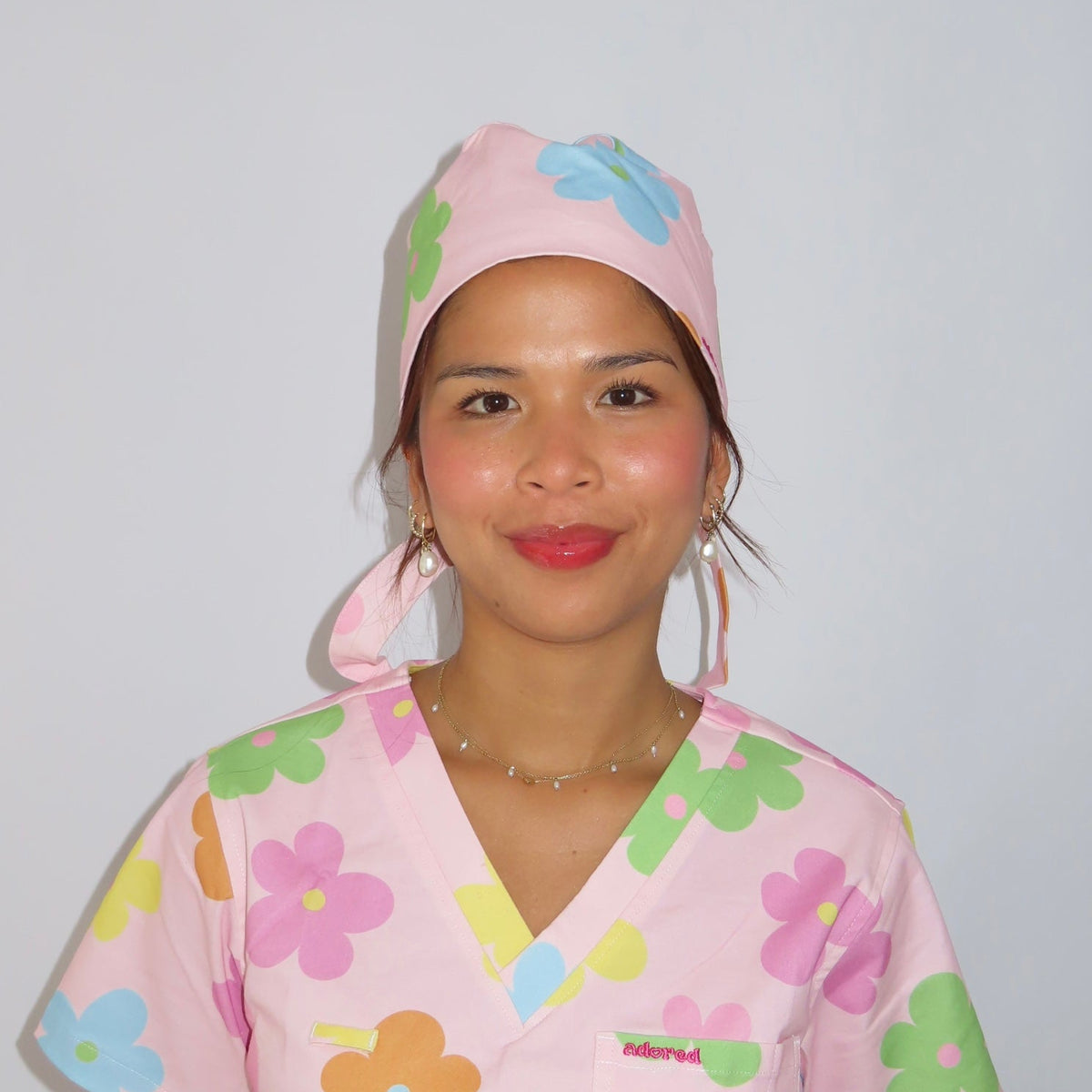 Flower Crush Scrub Cap