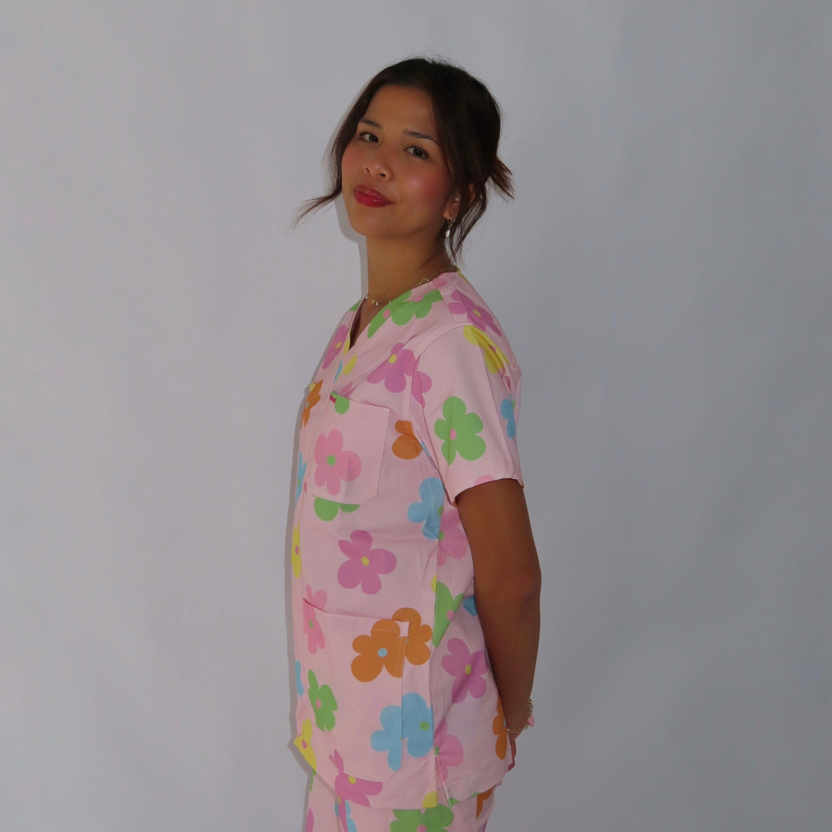 Flower Crush Scrub Top