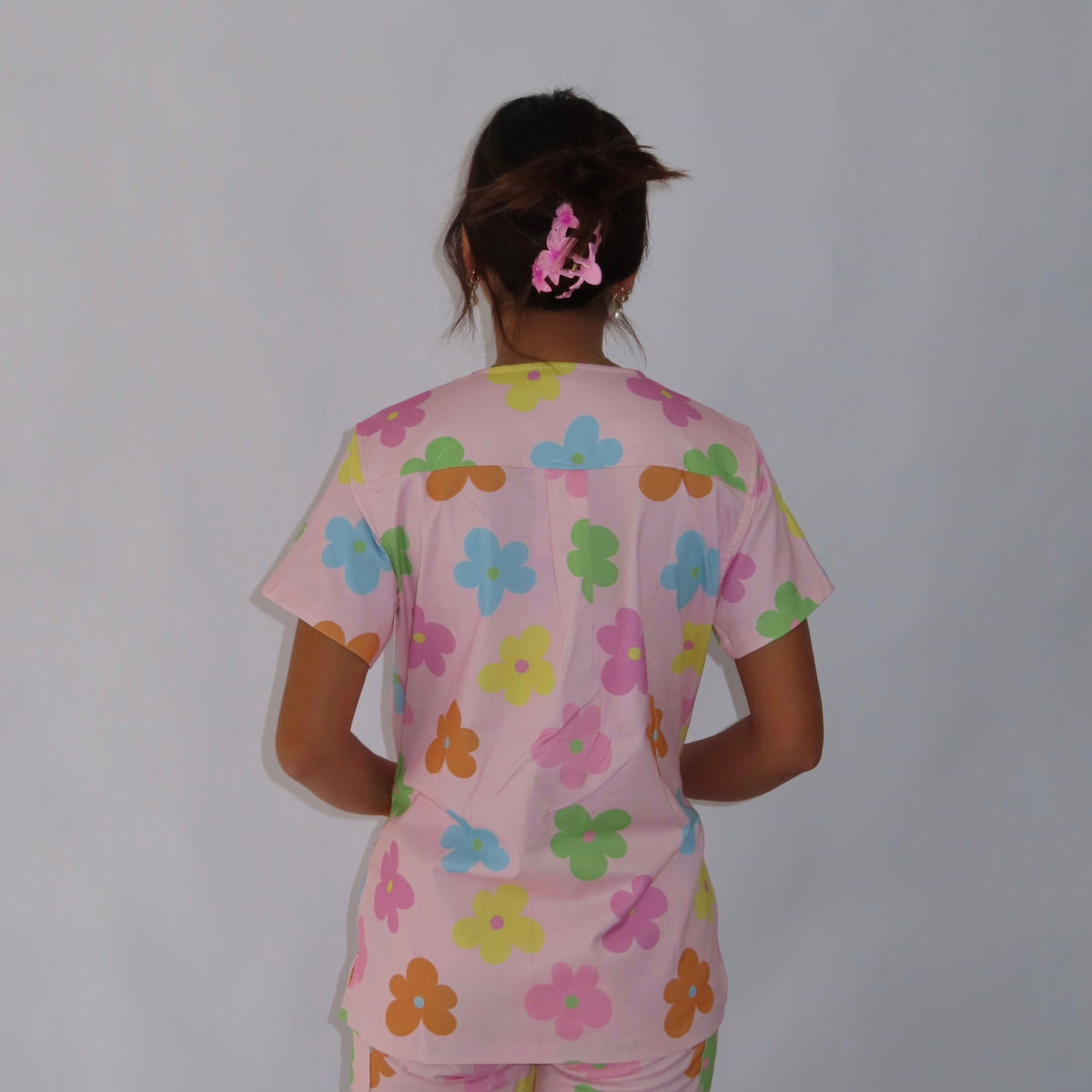 Flower Crush Scrub Top