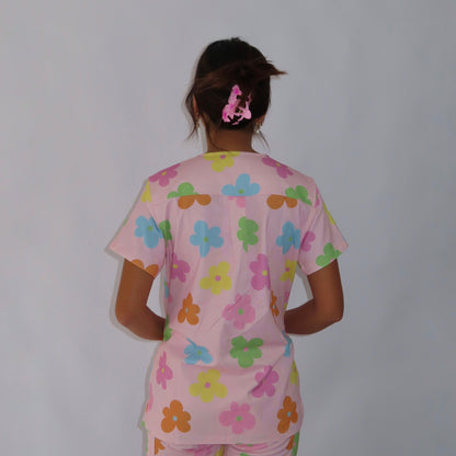 Flower Crush Scrub Top
