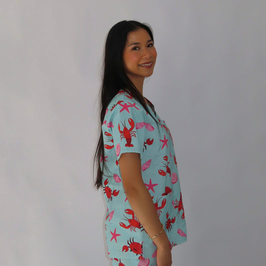 Under The Sea Scrub Top