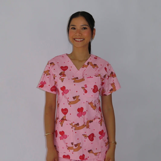 Puppy Love Scrub Top