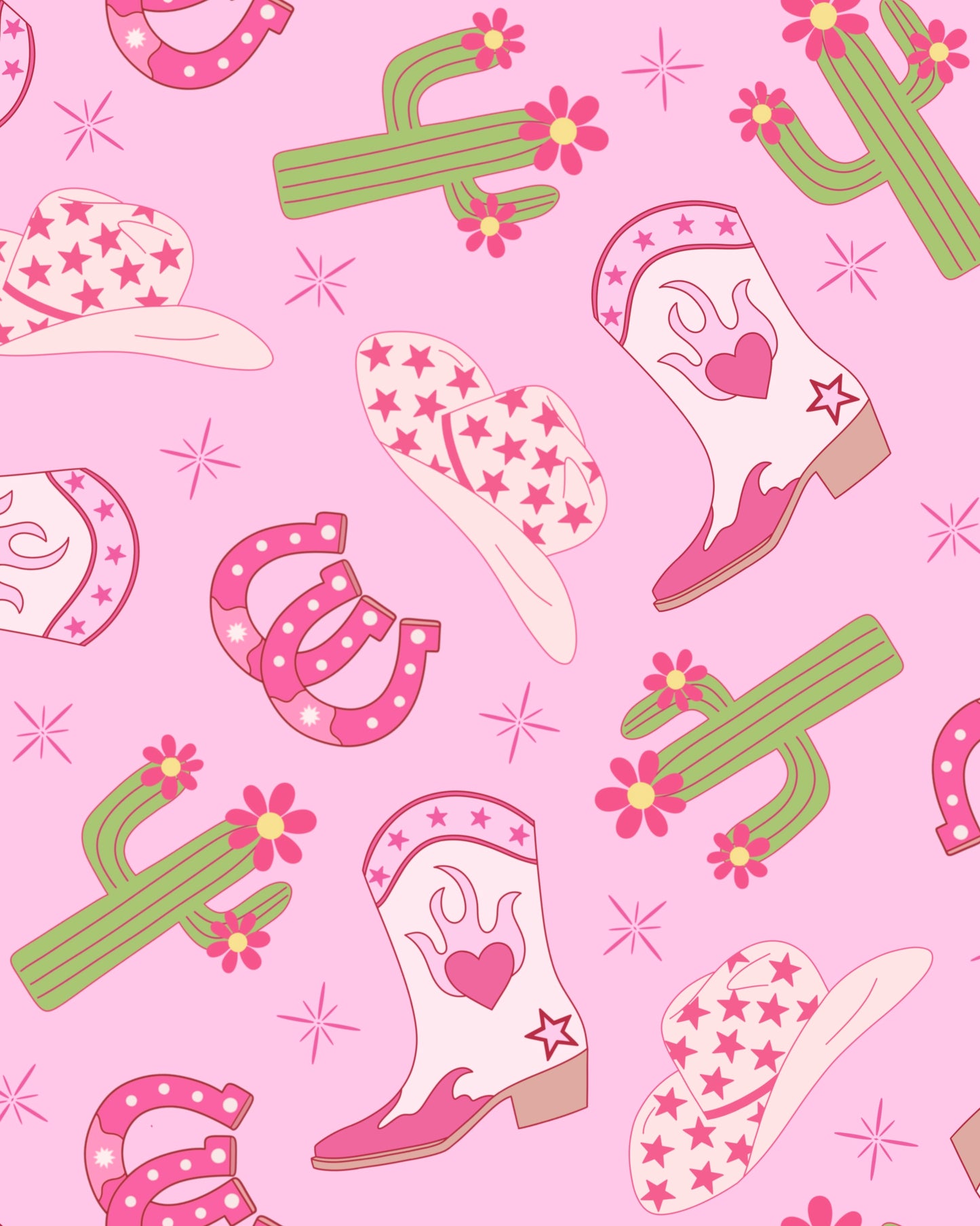 PINK RODEO SCRUB SET