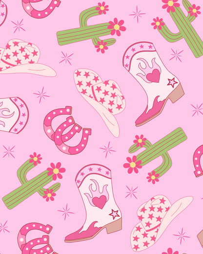 PINK RODEO SCRUB SET