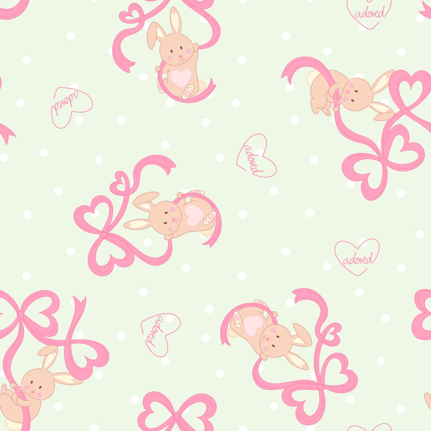 Be Mine Bunny ID Card Holder & Retractable Reel